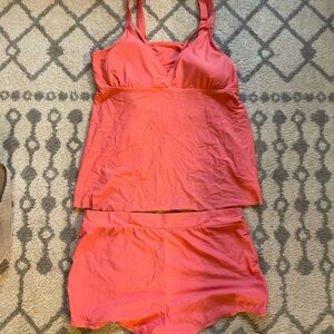 Women's Shein Coral Tankini Swimsuit